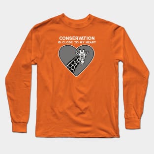 Giraffe Conservation Heart Long Sleeve T-Shirt